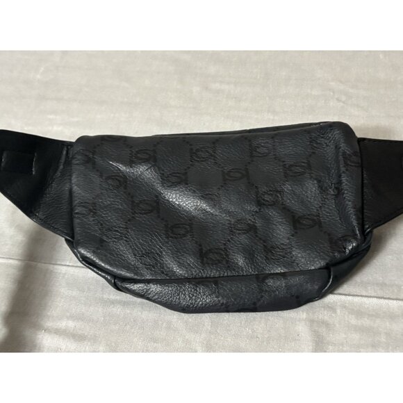 Bebe Fanny Pack Purse With With Bling Faux Leather Black Crossbody Small - Picture 4 of 10